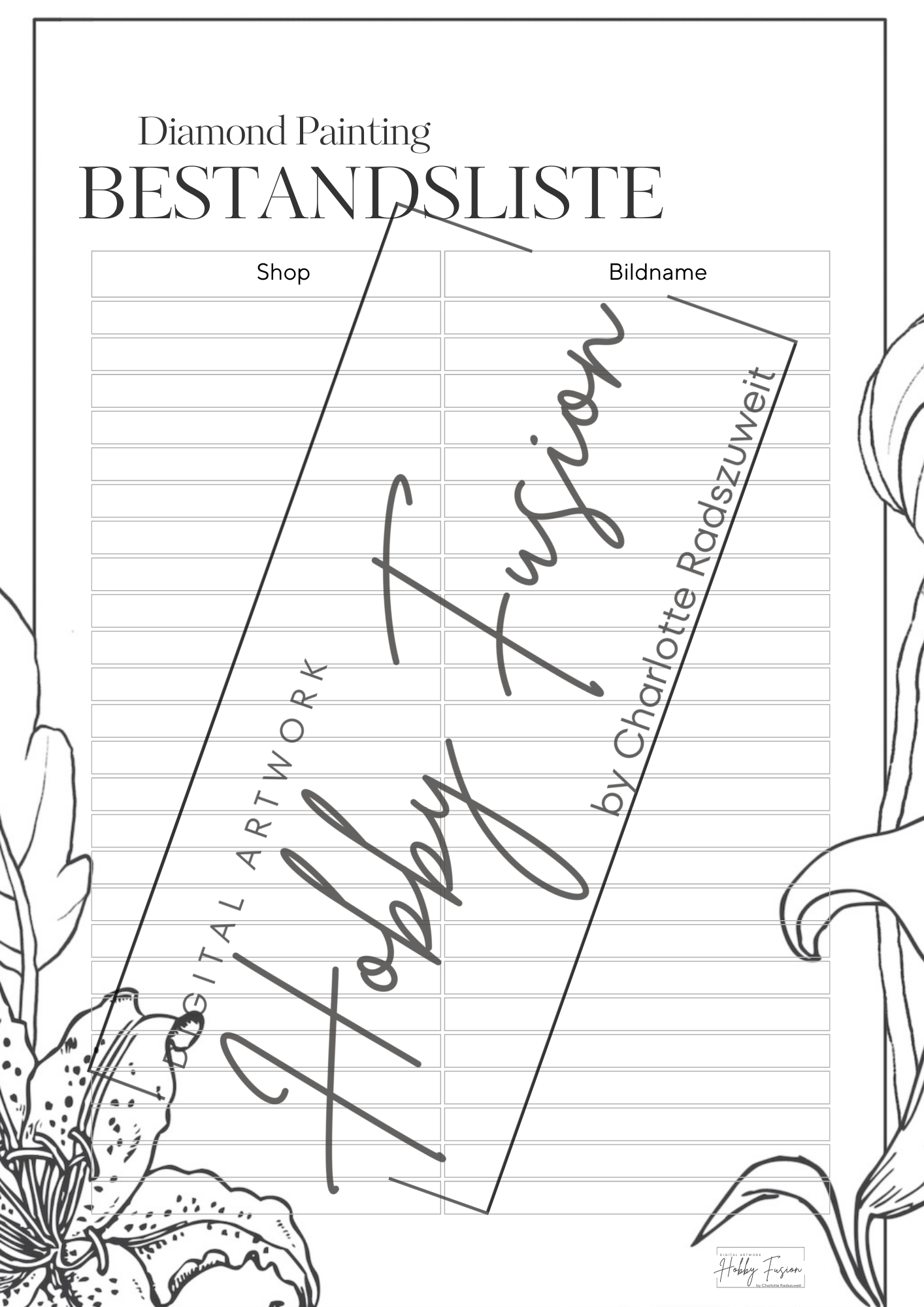 Ausmalvorlage Tiki Bestandsliste