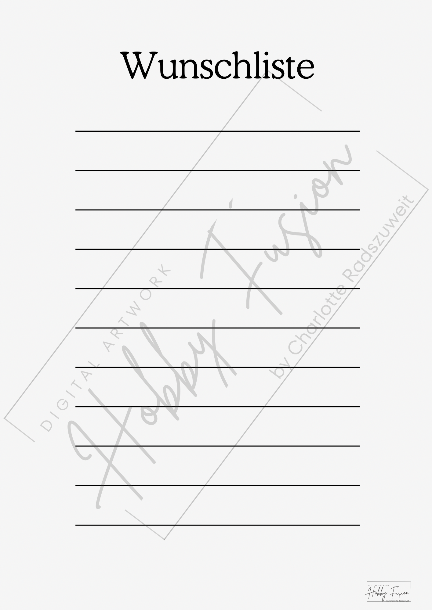 Simple Wunschliste Vorlage