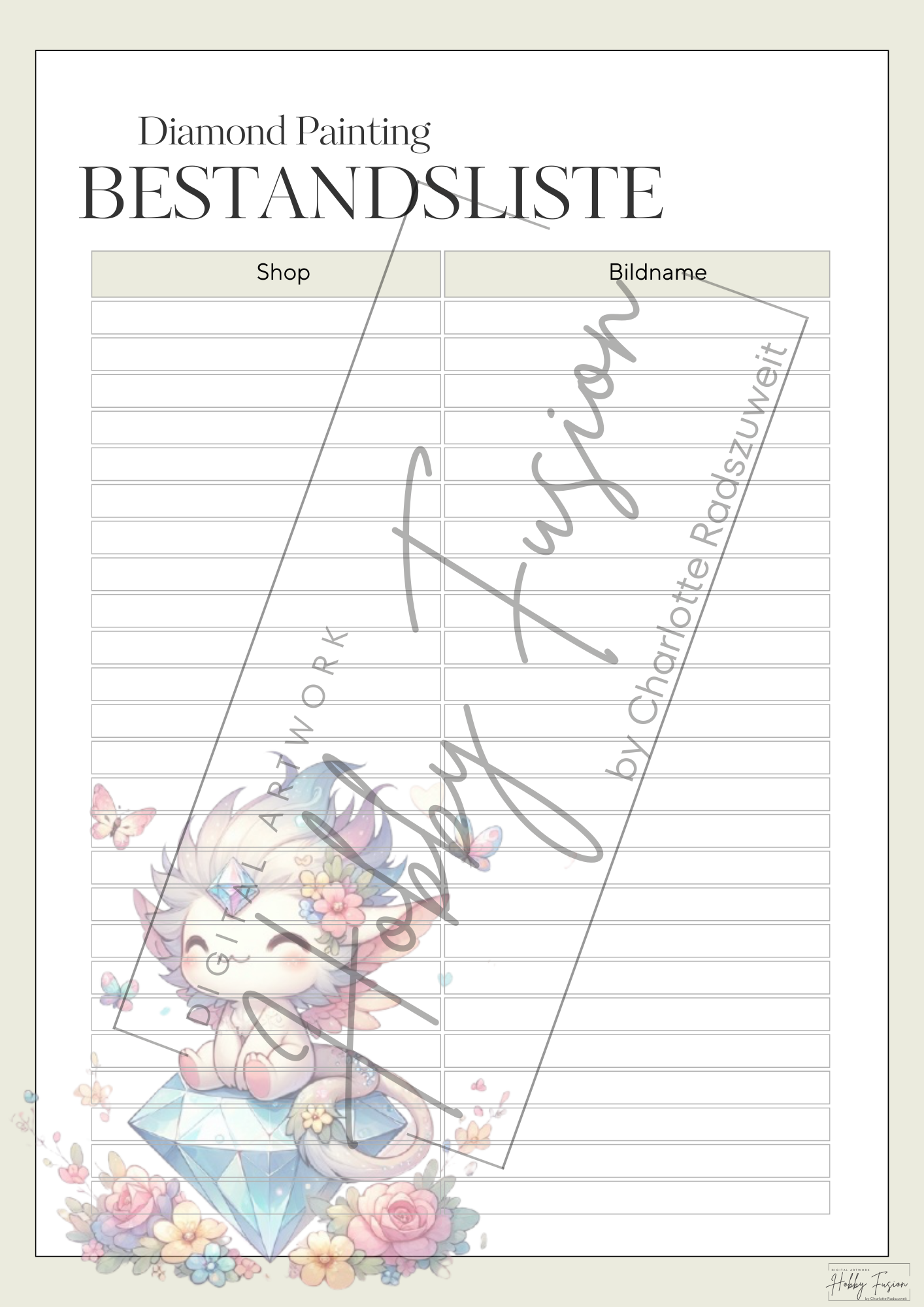 Fabelwesen Tiki Bestandsliste